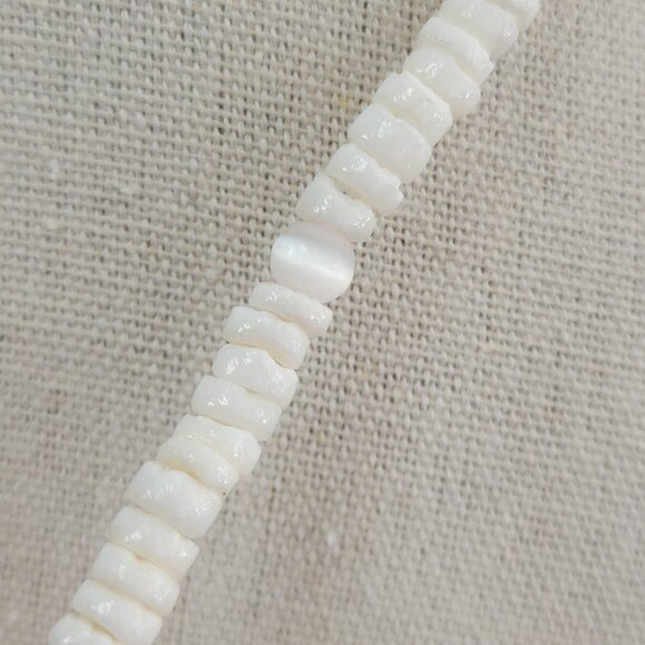 Vintage Heishi Shell Bead Necklace 7 Inch Surfer Beach‎ Boho Jewelry - Picture 5 of 9